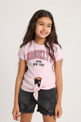 BROOKLYN Tie Front T-shirt